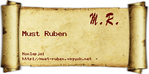 Must Ruben névjegykártya